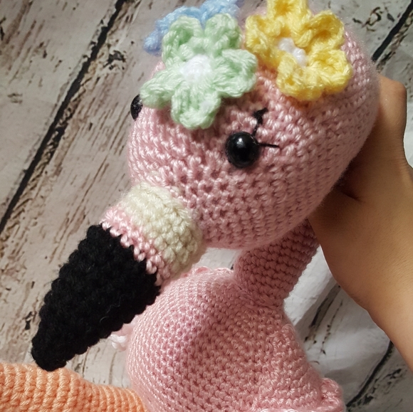 Crochet flamingo doll/amigurumi - Picture 4 of 13